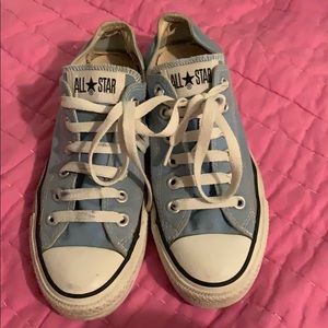 Baby blue converse low tops